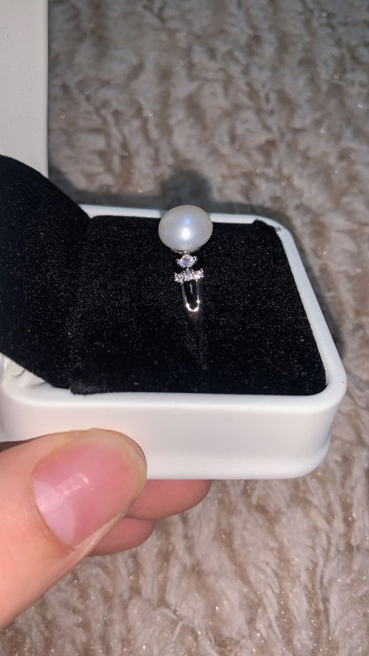 natural pearl ring